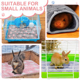 Reginary 4 Pcs Waterproof Guinea Pig Blankets Washable Small Animal Fleece Bedding Guinea Pig Cage Liners Reusable Training Pads Pet Pee Pad Sleep Mat for Hamster(Cute Star Pattern,24 x 16 Inch)