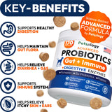 Probiotics for Dogs - 170 Dog Probiotics Chews - Digestive Enzymes & Prebiotics - Support Gut Health, Diarrhea, Gas & Constipation Relief - Itchy Skin, Allergies, Yeast Balance - Advanced Supplement