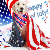 Sadnyy 40 Pcs Veteran Day Dog Bandana Bulk Memorial Patriotic American Flag Star Stripe Adjustable Bandana for Dogs 4th of July Puppy Kerchief National Independence Red White Blue USA Pet Scarf(XL)