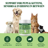 Special Breed Green Lipped Mussel Powder for Dogs & Cats - 100% New Zealand - Natural Hip & Joint Supplement for Joints, Tendons, Ligaments, Muscles - 100 Grams - Up to 332 Servings