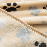 AIWEK Dog Blanket Paw Bone Pattern 1 Pack 3 Colorful 40"*30" Super Soft Warm Flannel Sofa Cover Car Bed Protector, Urine Proof Washable Outdoor Pet Blanket for Puppy Large Dogs & Cats