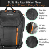 DJANGO Dog Carrier Backpack – Pet Backpack for Small Dogs & Cats with Hip Belt, Laptop Pocket & Water Bottle Sleeve – Travel Dog & Cat Carrier for Hiking, Camping & Commuting (Midnight Black)