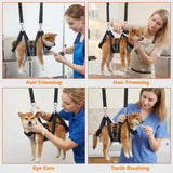 Ownpets Pet Grooming Hammock, Breathable Dog Grooming Hammock with Carabiners, Pet Grooming Harness Sling for Grooming, Hair Nail Trimming Cutting & More (XS)