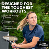 Tough Headwear Thin Elastic Headbands for Men - Sports Hair Head Band for Women & Men - Non Slip Mens Workout Headband - Running or Soccer Headband - 6-Pack