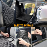 LIFTGO Dog Seat Cover for Tesla Model 3 & Y - Waterproof Back Seat Hammock with Mesh Window & 2 Door Protectors - Scratch & Mud Protection