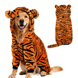 Topbuti Dog Halloween Tiger Costume Pet Funny Cosplay Clothes Dog Hoodies Sweaters Cat Coat Warm Winter Sweaters Outfits for Small Medium (Medium)