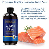 Rx Vitamins Ultra EFA Omega 3 Fish Oil for Dogs & Cats - Promotes Heart, Brain, and Joint Health with Vitamin E, Biotin, and Zinc - Liquid Fish Oil for Itch Relief, Dog Shedding, Coat Health - 8 oz