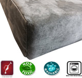Dogbed4less DIY Pet Bed Pillow Grey Microsuede Duvet Cover and Waterproof Internal case for Large Dog at 55X37X4 Inch - Covers only