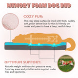 WATANIYA PET Memory Foam Orthopedic Large Dog Bed, Washable Dog Bed for Crate with Cooling Gel Mattress, Waterproof Liner and Plush Removable Cover for Extra Large Dogs (Pink)
