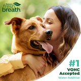 TropiClean Fresh Breath Advanced Whitening Water Additive for Dogs, Max Strength Dog Teeth Cleaning and Breath Freshener Solution, 33.8oz