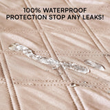 Luciphia 100% Waterproof Couch Cover Blanket for Dogs Anti-Slip Pet Couch Protector Sofa Mat Puppy Cat with Non-Slip Bottom, Beige, 52x82 Inch