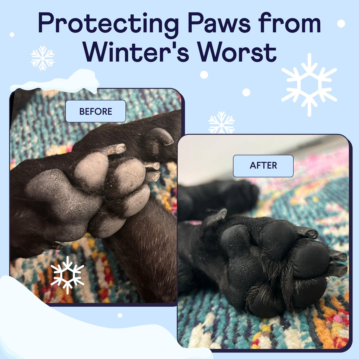 Finn Paw Hero Natural Dog Paw Balm | Winter Paw Protection from Snow, Salt & Ice | Moisturizing & Lick-Safe - 1.75 oz