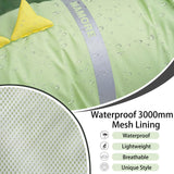 Dog Raincoat, Waterproof Reflective Adjustable Hooded Dog Rain Coat with Leash Hole, Lightweight Breathable Pet Poncho for Dogs (Green Dinosaur, Small(9-13lb))