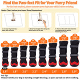 UIQELYS Dog Boots for Snow & Hiking, Waterproof High Top Protectors with Adjustable Reflective Straps, Anti-Slip Paw Protection Shoes for Mud and Hot Pavement-Ideal for Small to Large Dogs(Black, 7)