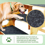 Dog Steps for Bed,Dog Stairs for Large & Oldder Dogs,Bamboo Pet Stairs for High Beds Cars Couch,Stable & Sturdy Can Supports Pet Up to 160 Lbs,4-Steps 20" High