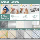 Veken Shower Caddy 6-Pack, Advanced Rustproof Design, No Drilling Adhesive Shelves, Rack with Soap Holder, Large Capacity Bathroom Organizers and Storage, Wall-Mounted Kitchen & Home Decor