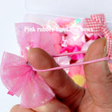 Pet Dog Hair Bows 50pcs - Pink & Red Assorted, Handmade Rubber Band Bows for Small Medium Dogs, Puppy Girl Hair Accessories, Cute Grooming Bows for Yorkies Maltese Chihuahua