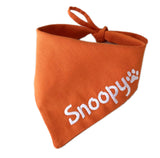 Personalized Dog Bandana Embroidered Name Custom Neckwear Dog Scarf Triangle Bibs Kerchief Pet Costume Accessories for Small Medium Large Dogs Pets Birthday Gift