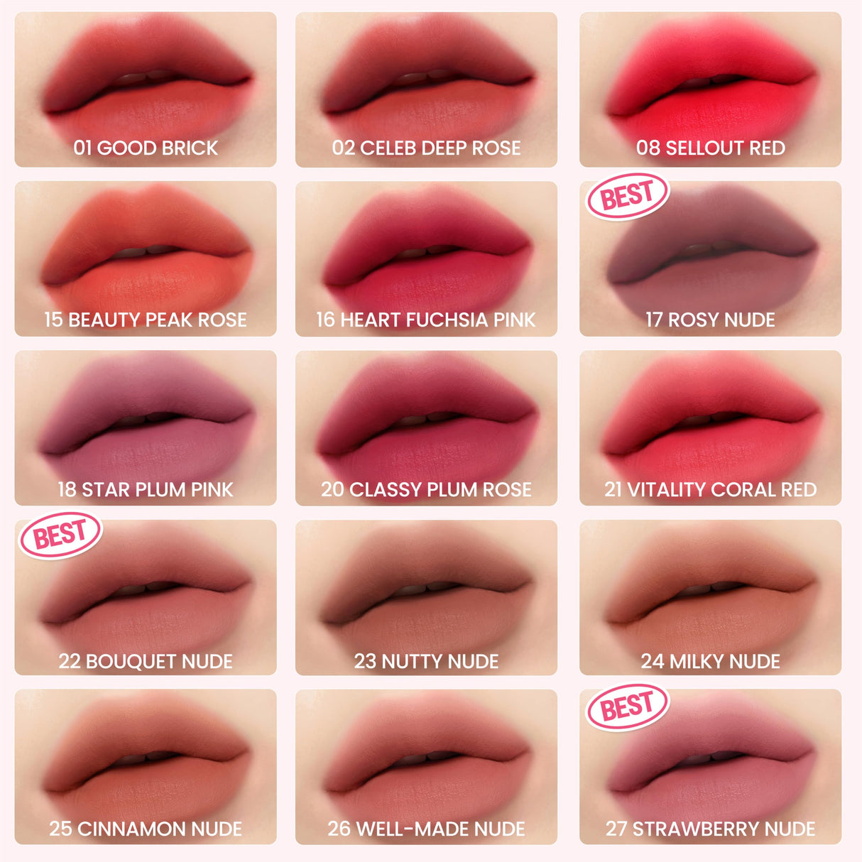 Ink The Velvet Lip Tint | Highly Pigmented, Longwear & Weightless Lip Tint | Smudge-Proof, Buildable Color for Lips & Cheeks | K-Beauty Makeup, Safe for Sensitive Lips (017 ROSY NUDE)