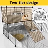 Oneluck Guinea Pig Cage,Indoor Habitat Cage with Waterproof Plastic Bottom,Playpen for Small Pet Bunny, Turtle, Hamste, Loft and Partition