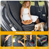Meginc Dog Car Seat Covers for Tesla Model 3,100% Waterproof Back Seat Cover for Cars Armrest Compatible Nonslip Car Rear Seat Protector for Dogs & Kids, Easy Clean Tesla Model 3 Accessories