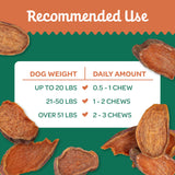 Wholesome Pride Sweet Potato Chews Dog Treats – All-Natural, Single-Ingredient, Grain-Free, 16 oz
