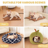 PetTemp Pet Heating Pad for Cats Dogs Indoor & Sheltered Outdoor Waterproof Heated Cat Bed Heated Dog Bed Chew Resistant Cord Constant Temperature Brown 20 x 16 Inch