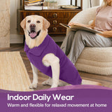 Dog Winter Colthes for Small Medium Large Dogs, Pullover Warm Fleece Vest Sweatshirt, Plaid Thermal Doggy Sweater, Stretchy Puppy Cold Weather Coats