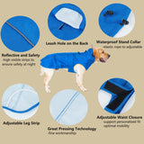 Adjustable Waterproof Dog Raincoat for Dogs,Lightweight Pet Rain Jacket Puppy Clothes with Reflective Strip for Small Medium Large Dogs (Yellow, Large)