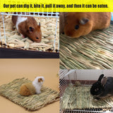 Hamiledyi 20 Pack Bunny Grass Mat Woven Bed Mat Natural Straw Hay Mats Rabbit Handmade Bedding Sleeping Grinding Nesting and Chewing Toy for Guinea Pig Hamster Chinchilla Squirrel Hedgehog