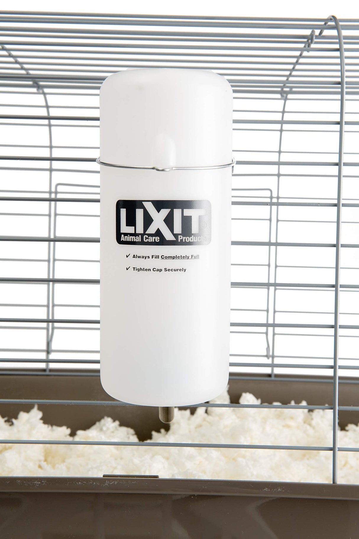 Lixit Widemouth Cage Water Bottles for Rabbits, Ferrets, Guinea Pigs, Rats and Other Small Animals. (White, 32 Ounce)
