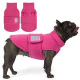 cyeollo Dog Anxiety Fleece Vest, Anxiety Relief Dog Jacket with Adjustable Belly Wrap, Soft Cozy Calming Shirt for Medium Dogs, Comfort Pet Clothes for Thunderstorms, Fireworks, Travel, Rose Red XL