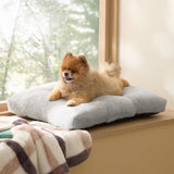 Bedsure Small Dog Bed for Crate Washable, Comfort Fluffy Plush Pillow Bed Crate Pad, Non-Slip and Machine Washable Kennel Pet Sleeping Mat for Puppy/Cat, 24"x17", Gray