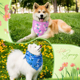 Jeere 200 Pcs Spring Dog Bandanas Bulk Floral Dog Bandanas for Dogs Triangle Kerchief Bibs Scarf Set for Pet Costume Photo Props Accessories Pet Shops Adoption Events, 25 Styles(25.6 x 17.7 x 17.7)
