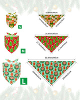 PET SHOW 100 Pack Christmas Dog Bandanas Bulk No Seam Extra Small Dog Scarves XS Xmas Puppy Triangle Bibs Kerchief Set Cats Pet Girl Boy Holiday Party Grooming Accessories, S