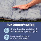 Travel Dog Bed (42" x 30")- Foldable & Packable for Travel, Road Trip, Camping– Lightweight, Water Resistant & Cozy with Soft Padding– Compact, Portable & Machine Washable– Large & Small Breeds: Grey