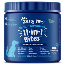 Load image into Gallery viewer, Zesty Paws Senior Dog Multivitamin Treats - Glucosamine for Dogs + Digestive Enzymes &amp; Probiotics - Grain Free Dog Vitamins and Supplements for Skin &amp; Coat + Immune Health Chicken - Advanced - 90ct

