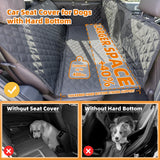 herberwe Back Seat Extender for Dogs, Hard Bottom Car Seat Cover for Dogs Supports 400lbs, Waterproof Backseat Protectors for Dog, Upgraded 1680D Heavy Duty Dog Hammock for SUV, Car, Truck (Black)