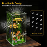 Clioran Jumping Spider Enclosure Kit,Escape Proof Reptile Tank,Praying Mantis Terrariums,Transparent Acrylic Complete Bug Habitat,Arboreal Tarantula Cribs Cage,Insect Starter Container,Critter Keeper