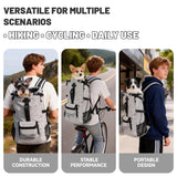 Dog Carrier Backpack for Medium Dogs, Hiking Bag for Pets Up to 30 lbs - 4-Layer Safety Design with Thick Padded Straps, Built-in Leash & Breathable Mesh, Suitable for Hiking, Cycling, and Travel