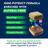 STRELLALAB Anal Gland Support Chews - Scoot Treatment - Digestive Enzymes, Prebiotics & Fiber Supplement for Dogs Digestion & Gut Health. Proprietary Blend of Beet, Psyllium, Dandelion & Pumpkin 120Ct