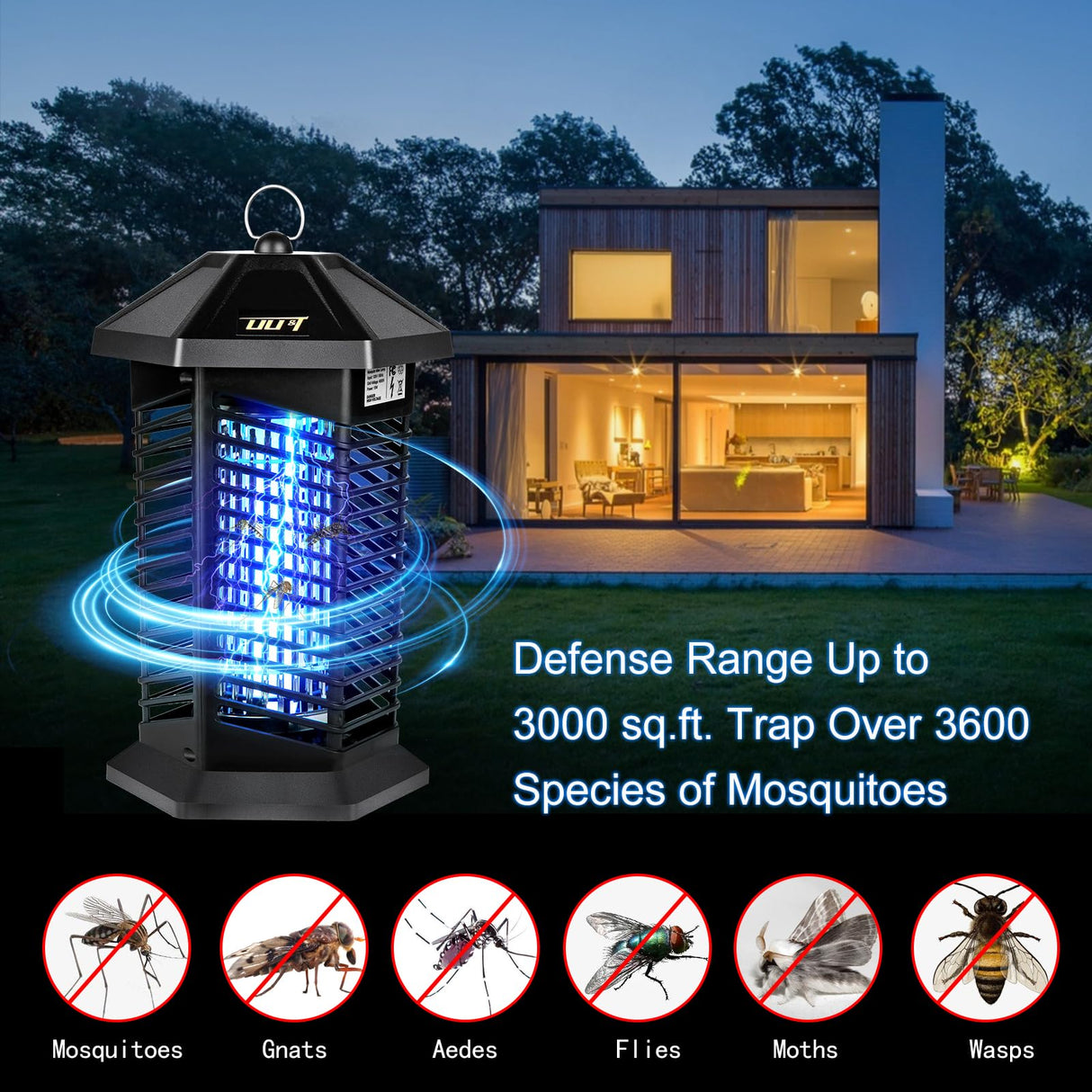 Bug Zapper, Electronic Mosquito Zapper Outdoor Indoor, Portable Fly Trap Insect Zapper Mosquito Killer Lamp