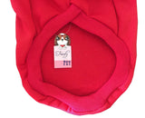 Love Me Fleece Dog Hoodie - Warm Cotton Grooming Sweater for Small, Medium & Large Dogs & Cats - Red, XL