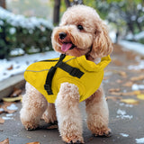Fiveda Dog Winter Coat Reflective Water-Resistant Jacket, Fleece Lined Windproof Puppy Coat with Back Zipper & D-Ring, Cold Weather Dog Coats for Small Medium Dogs (L, Orange)