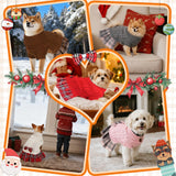 Hpetppy Dog Sweater Dress with Bowtie Turtleneck Warm Pullover Pet Sweater Soft Comfy Knitwear Dog Sweaters for Small Dogs Girl Pet Winter Clothes Cat Apparel with Leash Hole (Brown M)