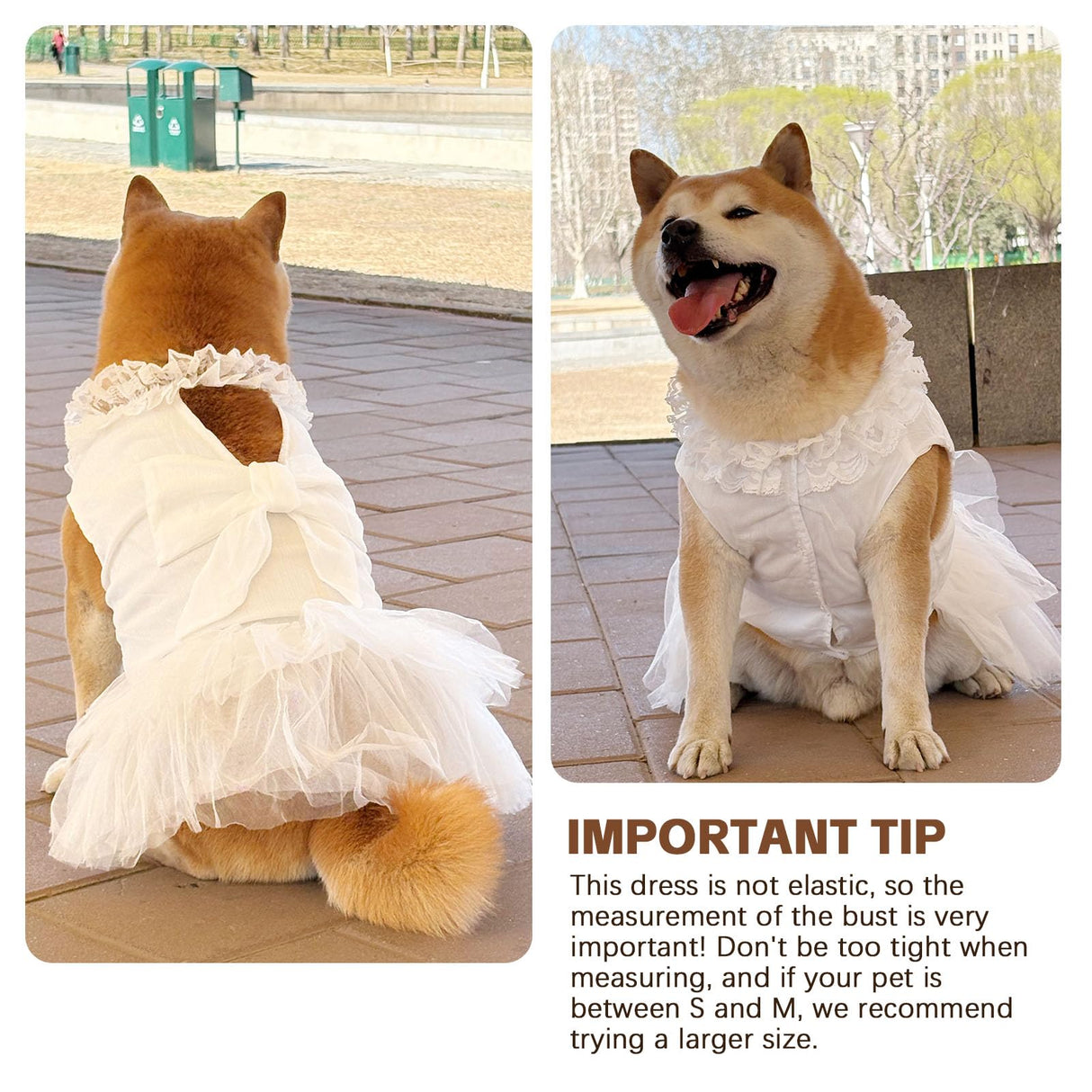 UOSIA Formal Dog Dresses for Large Dogs White Dog Bridesmaid Birthday Party Tutu Dress with Tulle Lace & Bow Decor Summer Pet Princess Costume for Female Dogs,3XL