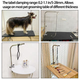 foxwake Pet Grooming Table Arms Clamp Metal, Heavy Duty Aluminium Alloy Dog Cat Hair Cut Holder Accessories Fixture Fixation (Inner Dia 22 * 22mm)