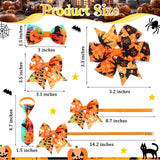 Talltalk 360 Pcs Valentines Day Dog Bow Ties Collars Set Adjustable St Patricks Day Dogs Neckties Grooming Supplies for Small Medium Large Easter Christmas Pet Cat Decoration(Pumpkin)