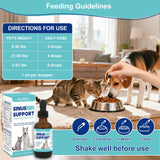 Nasal Congestion Relief Drops for Cats and Dogs, Sinus Support Supplement for Pets, Helps with Sneezing Runny Nose & Respiratory Comfort, Cat Dog Sinus Relief for Supports Clear Breathing