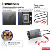 PATTLER® Best Mouse Repellent for Cars | Mouse Repellent with Connection to 12V Car Battery | Ultrasonic Pest Repeller | Mice Repellent for Engines Under Hood I Long Term Pest Control | 1 Unit